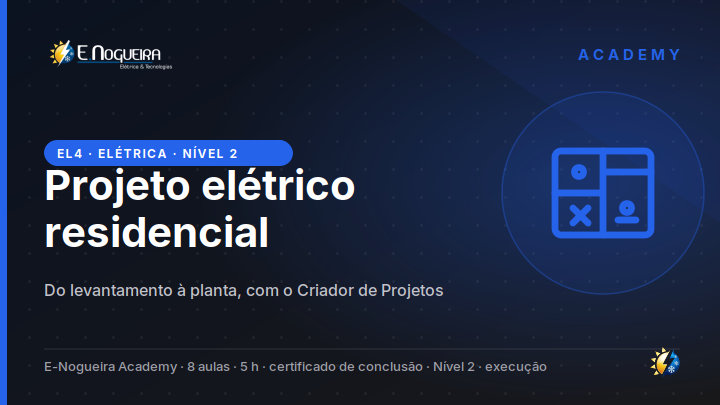 Residential electrical design: from survey to floor plan (with the site's Criador de Projetos)