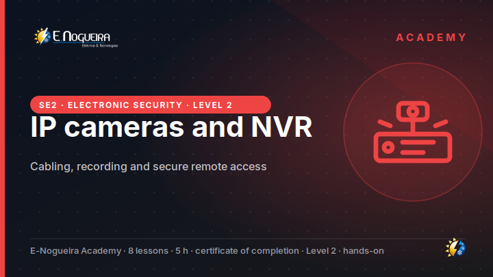 IP cameras and NVR: cabling, recording and secure remote access