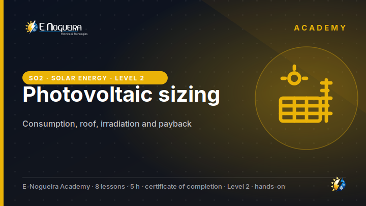 Photovoltaic sizing: consumption, roof, irradiation and payback (with the site's sizing tool)